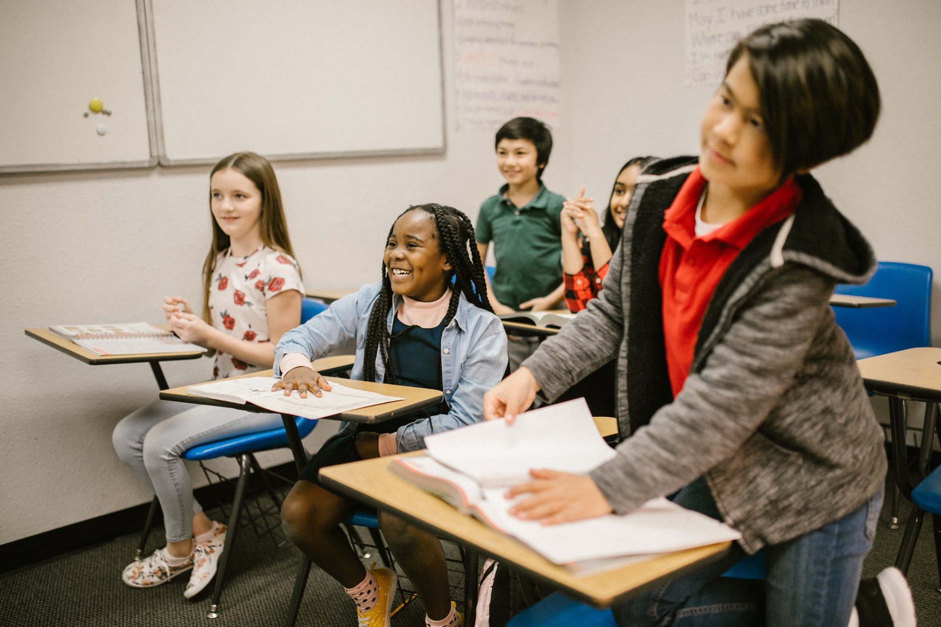 Students in class learning - Key Stage Learning - provider of online tuition and training